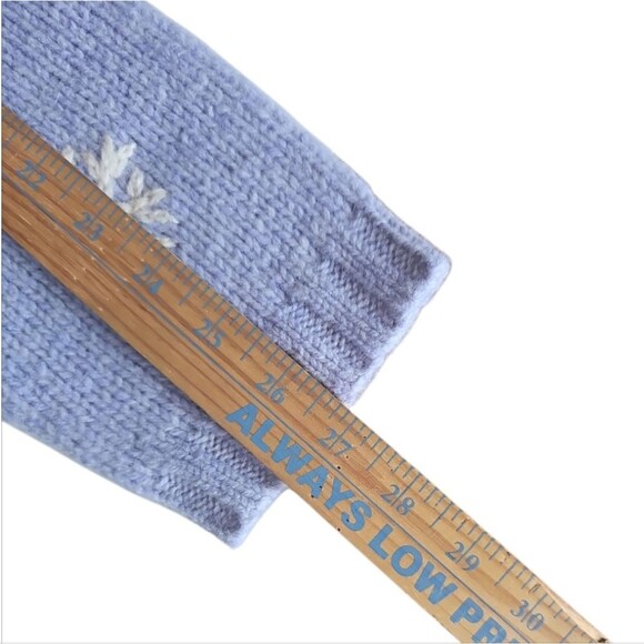 Vintage Newton Trading Co. Light Blue Shetland Wool Snowflake Sweater Sz M - Picture 10 of 14